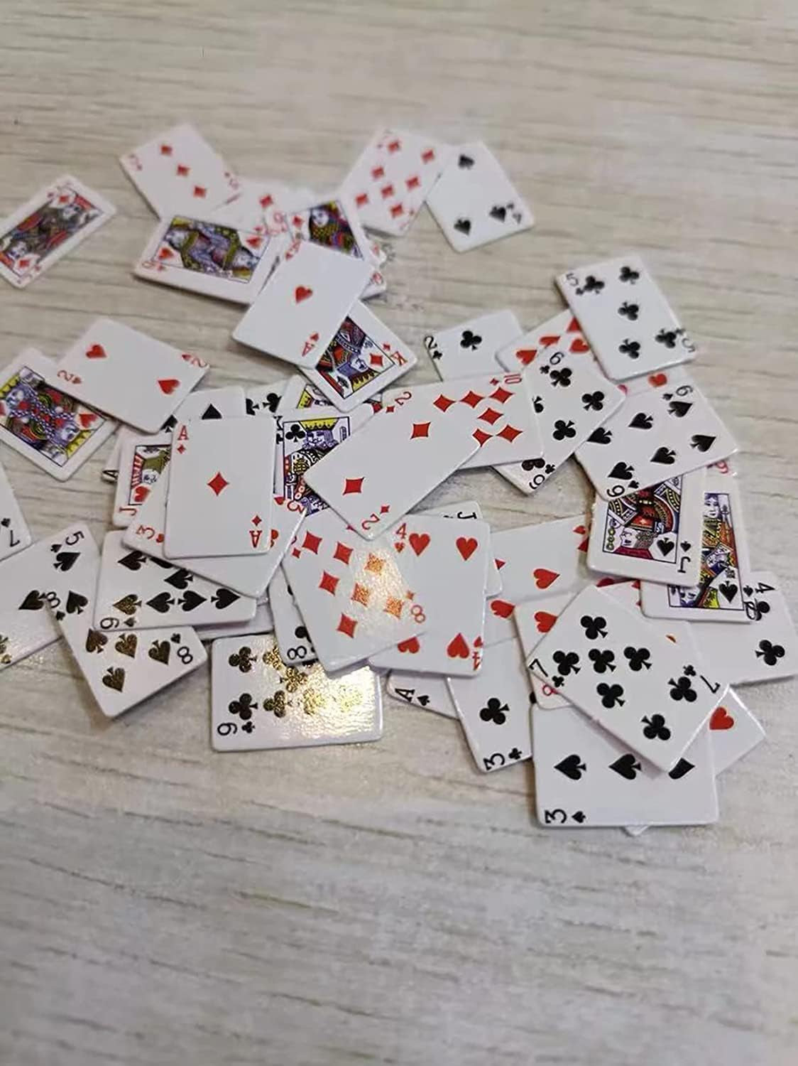 Playing Cards, Pack of 10 Decks, Mini Cards, Poker Cards, Miniature 1.7 Inch Card Set, Small Casino Game Cards for Kids