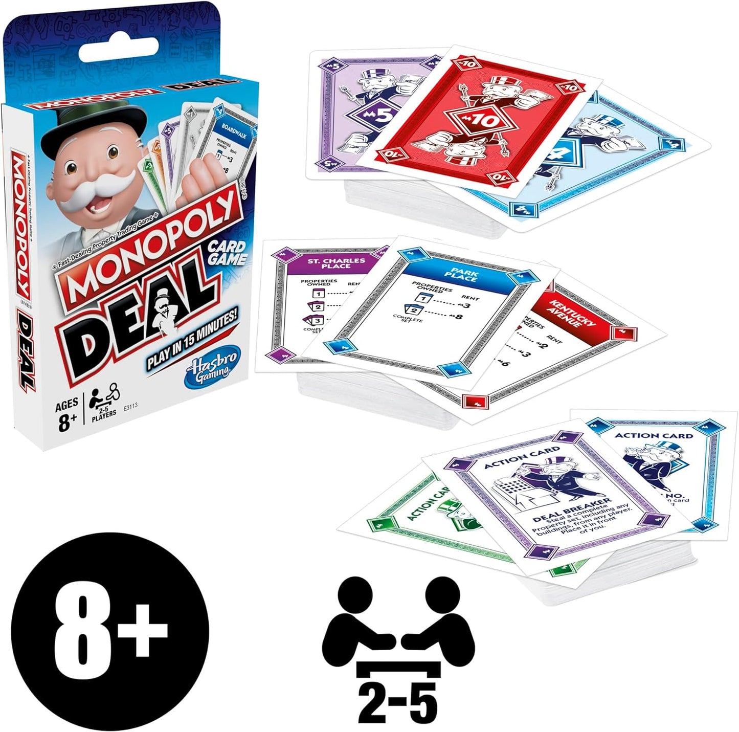 Deal Quick-Playing Card Game for Families, Kids Ages 8 and up and 2-5 Players