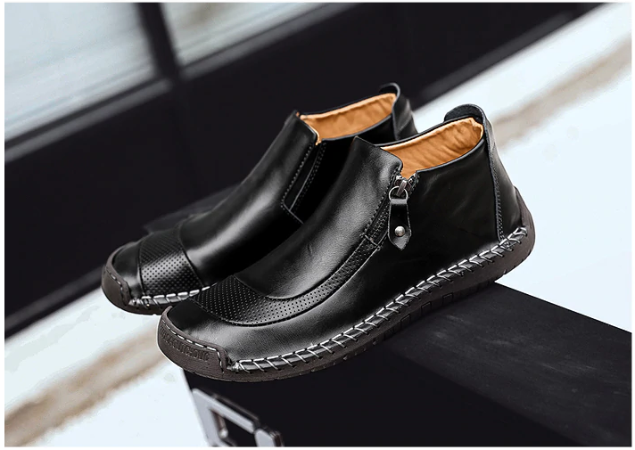 New Men's Quality Warm Genuine Leather Shoes