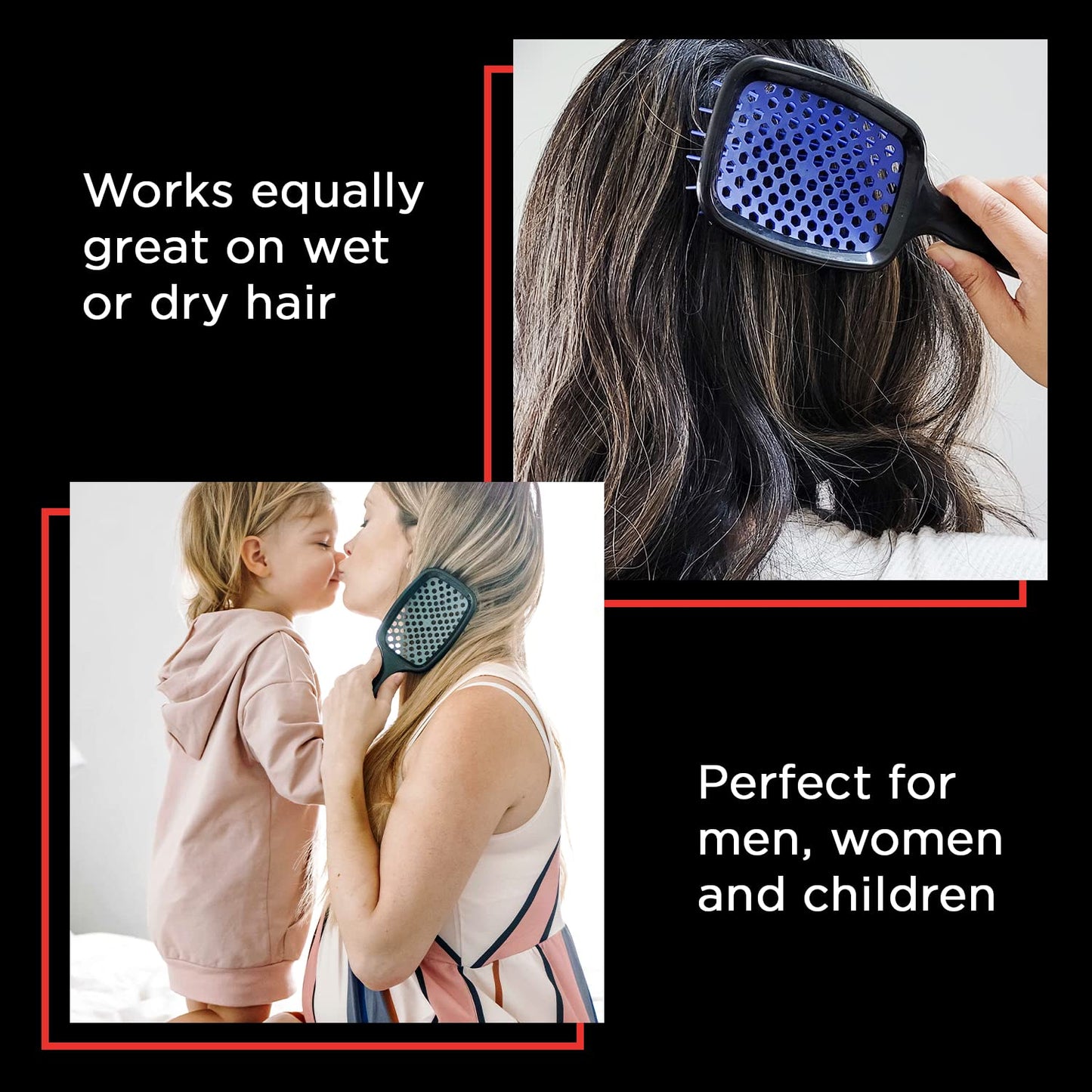 Spring Wet & Dry Unbrush Vented Detangling Hair Brush