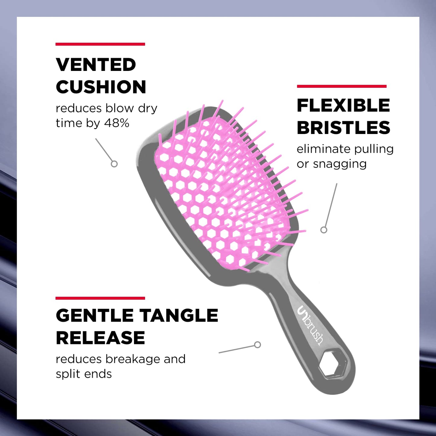 Spring Wet & Dry Unbrush Vented Detangling Hair Brush