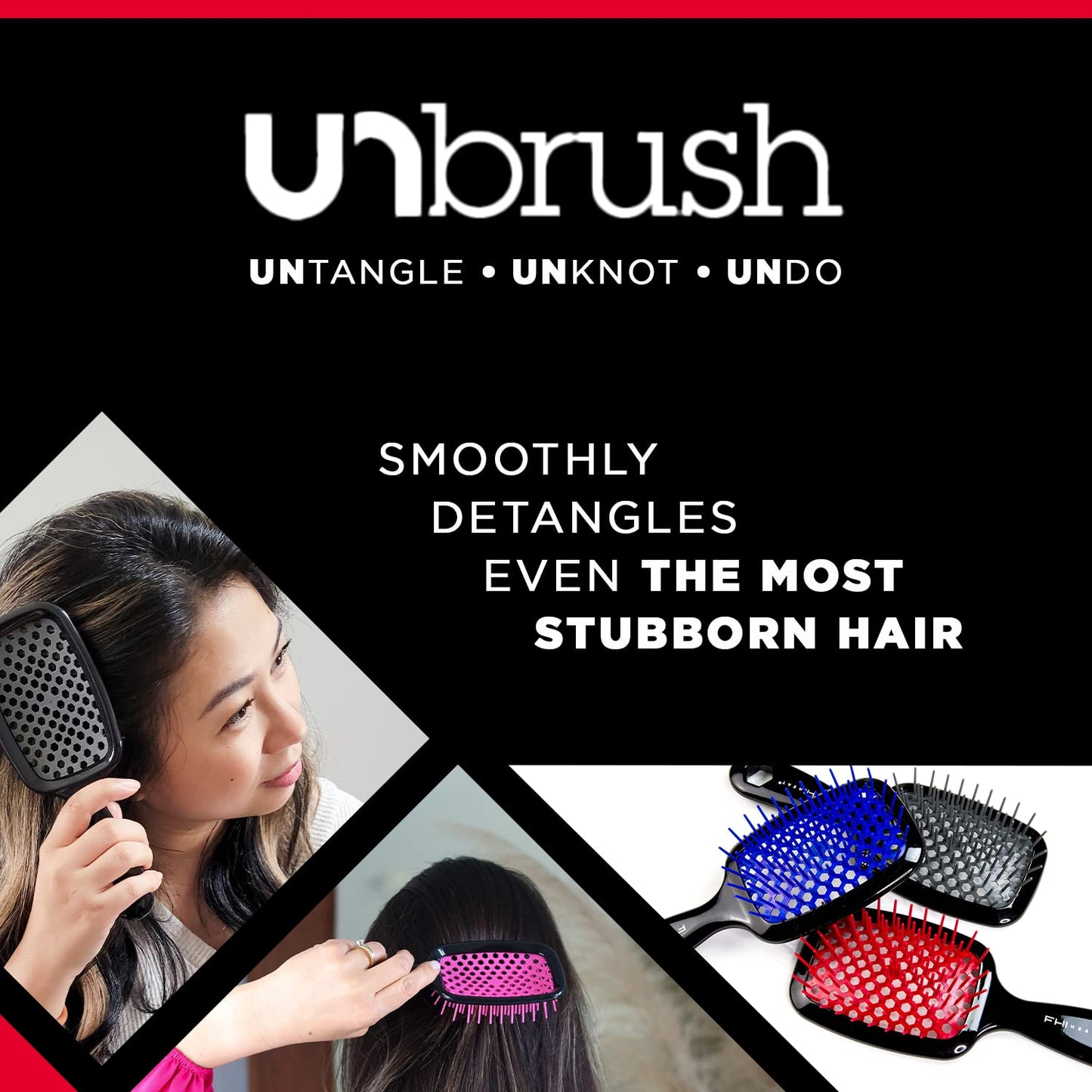 Spring Wet & Dry Unbrush Vented Detangling Hair Brush
