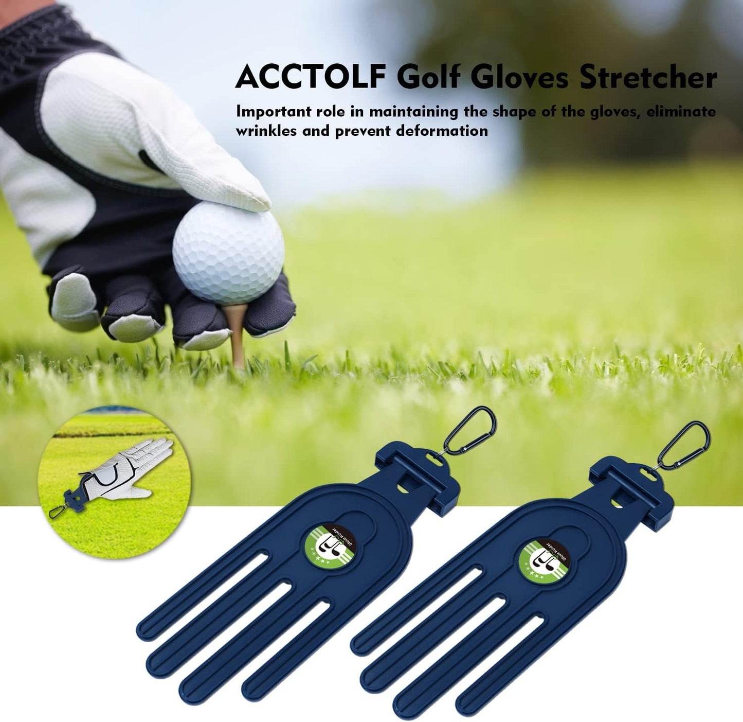 Spring Golf Glove Holder Stretcher, 2PCS Durable Glove Support Frame Dryer 