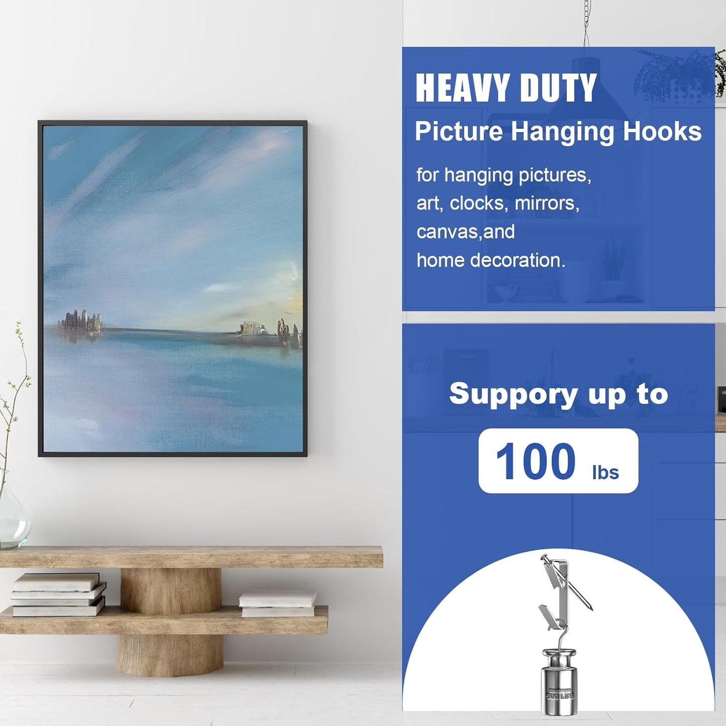 330Pcs Picture Hanging Kit, Heavy Duty Picture Hangers for Drywall, Picture Hanging Hooks