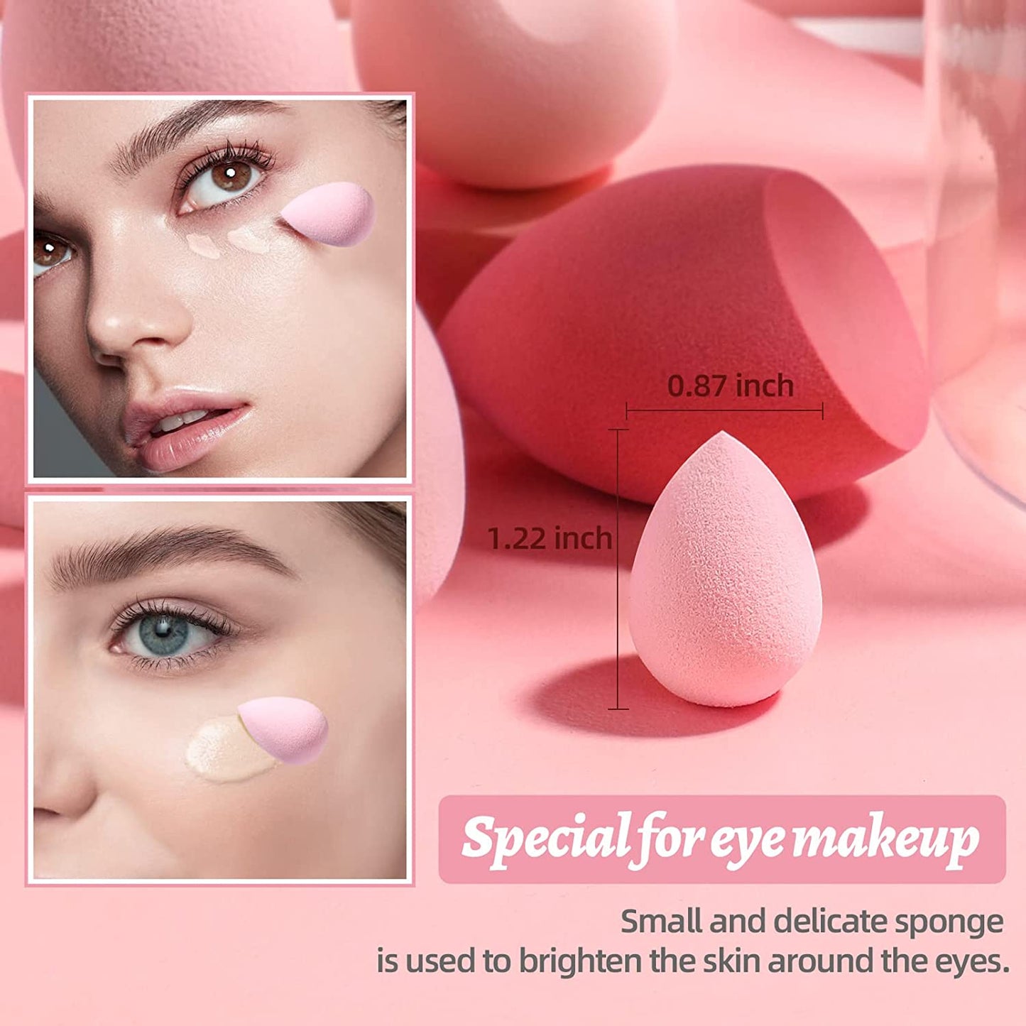 Spring Makeup Sponge Set Blender Sponges 7 Pcs for Liquid