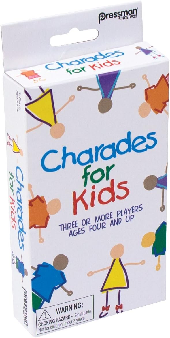 Charades for Kids Peggable - No Reading Required Family Game Multicolor ,5"