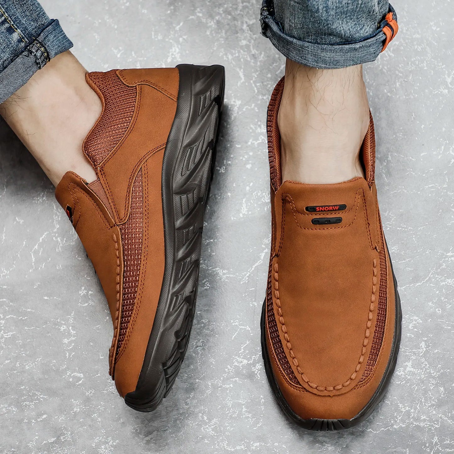 Spring Classic Leather Moccasins Loafers