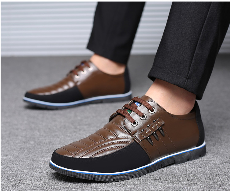 Men's Solid Tenacity Genuine Leather Shoes