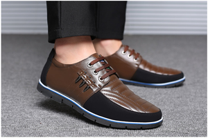 Men's Solid Tenacity Genuine Leather Shoes