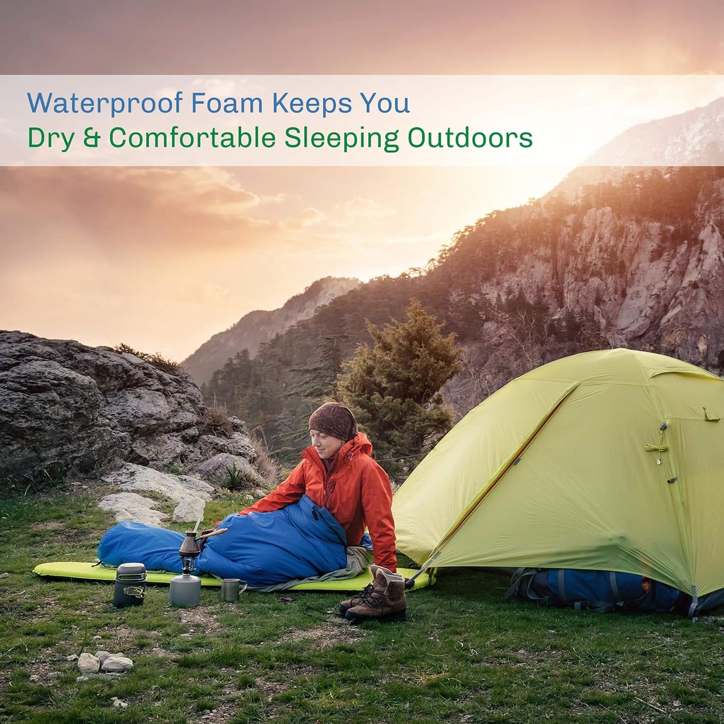 Spring Foam Sleeping Pad for Camping Thick Waterproof Sleep Pad