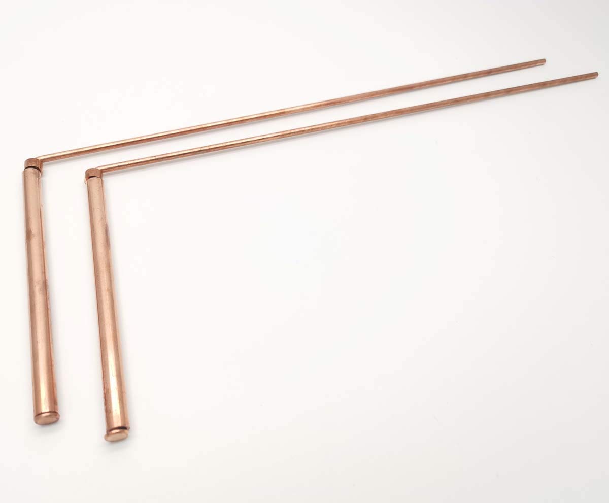 99.9% Copper Dowsing Rod- 2PCS Divining Rods with Bag - Detect Gold, Water, Ghost Hunting Etc.