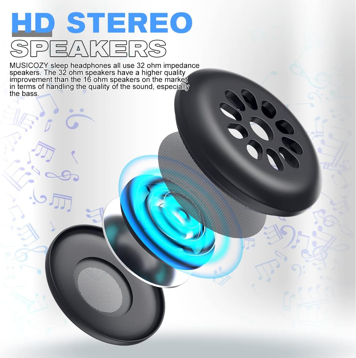 Spring Sleep Headphones Bluetooth 5.2 Headband Sleeping Headphones Sleep Eye Mask