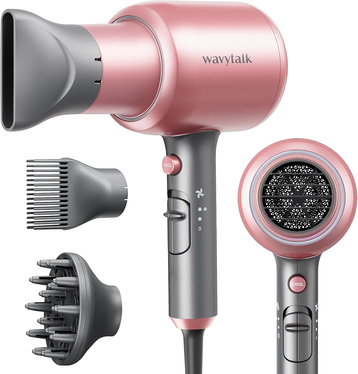 Spring Professional Ionic Hair Dryer Blow Dryer with Diffuser and Concentrator
