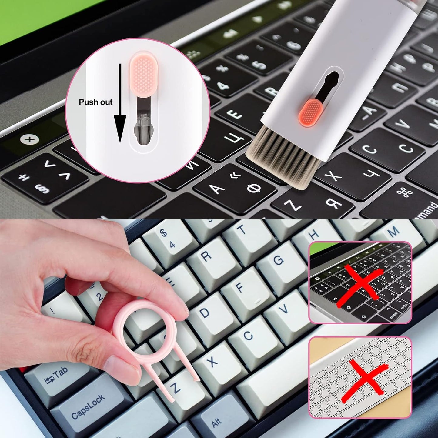 Spring 7-In-1 Electronic Cleaner Kit,Keyboard Cleaner,Laptop Cleaner Kit for Monitor