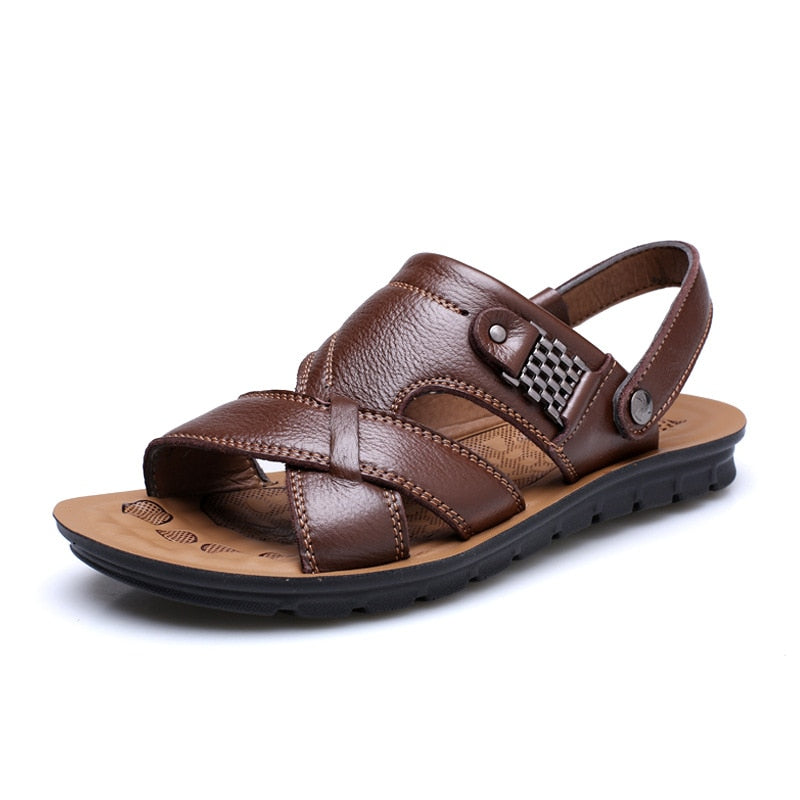 Spring Dual Leather Sandal