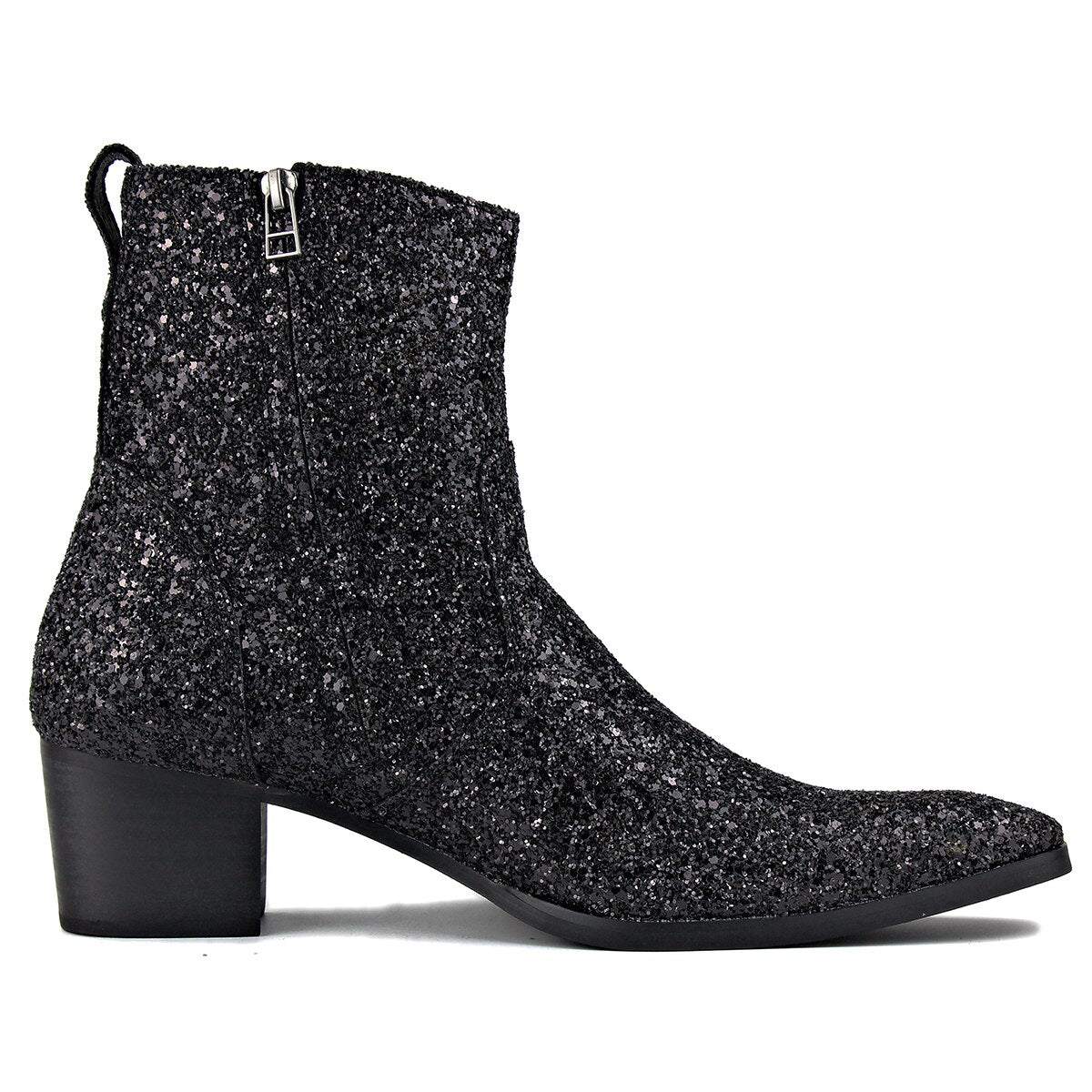 Fordan Glitter Genuine Leather Ankle Boots