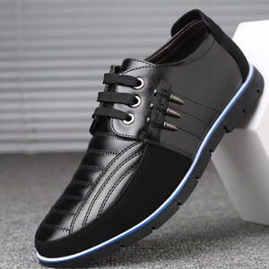Men's Solid Tenacity Genuine Leather Shoes