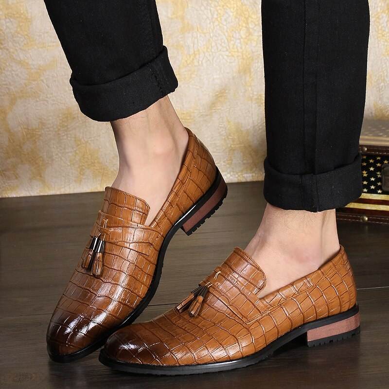 Men's Spring Tassel Moccasins Leather Shoes