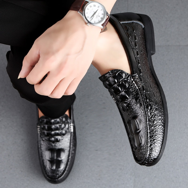 D1 Luxury Crocodile Dress Leather Shoes
