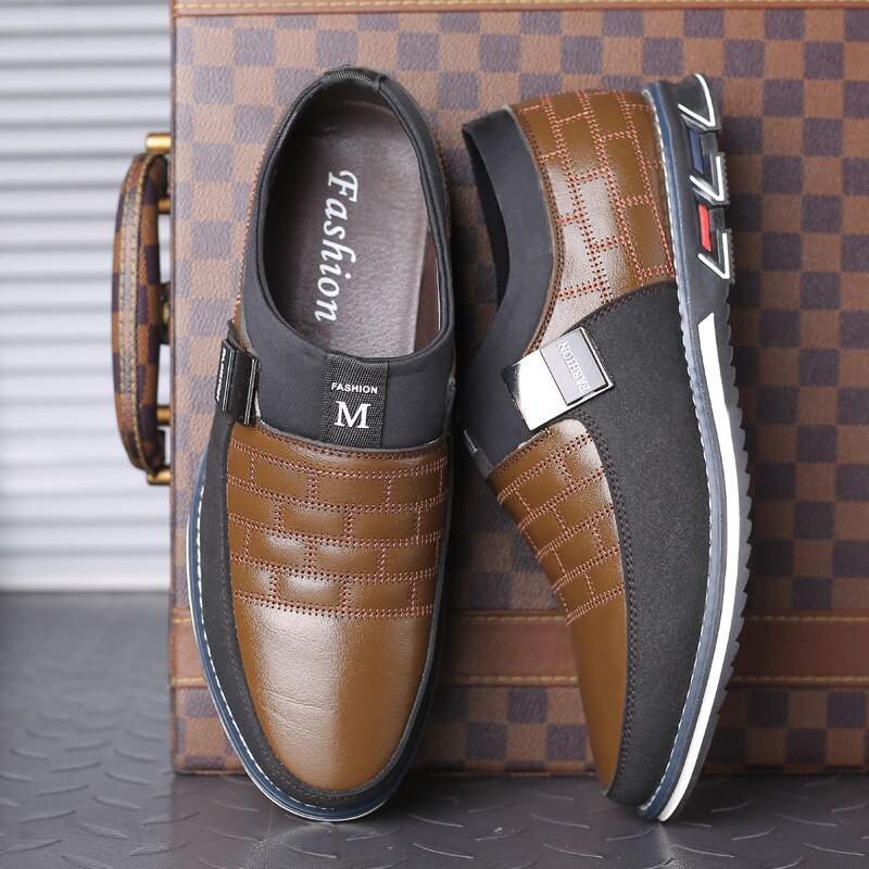 Hot Sale Men's Leather Slip On Shoes