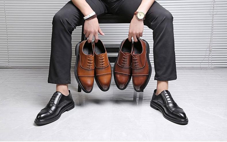Triple Joint Men's Oxfords Office Shoes
