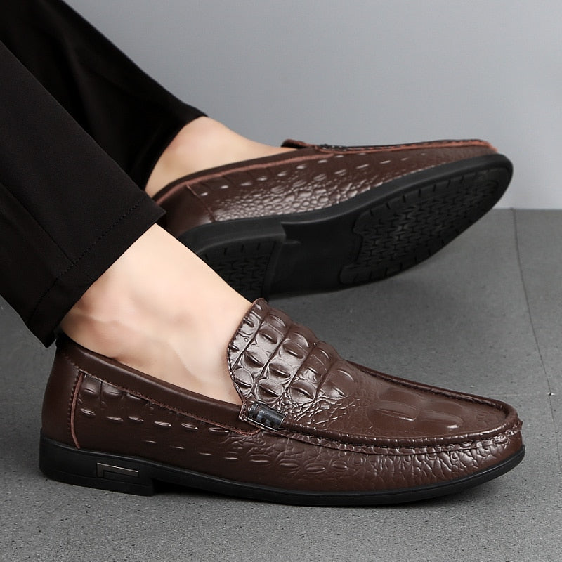 Men's Crocodile Dress Leather Shoes