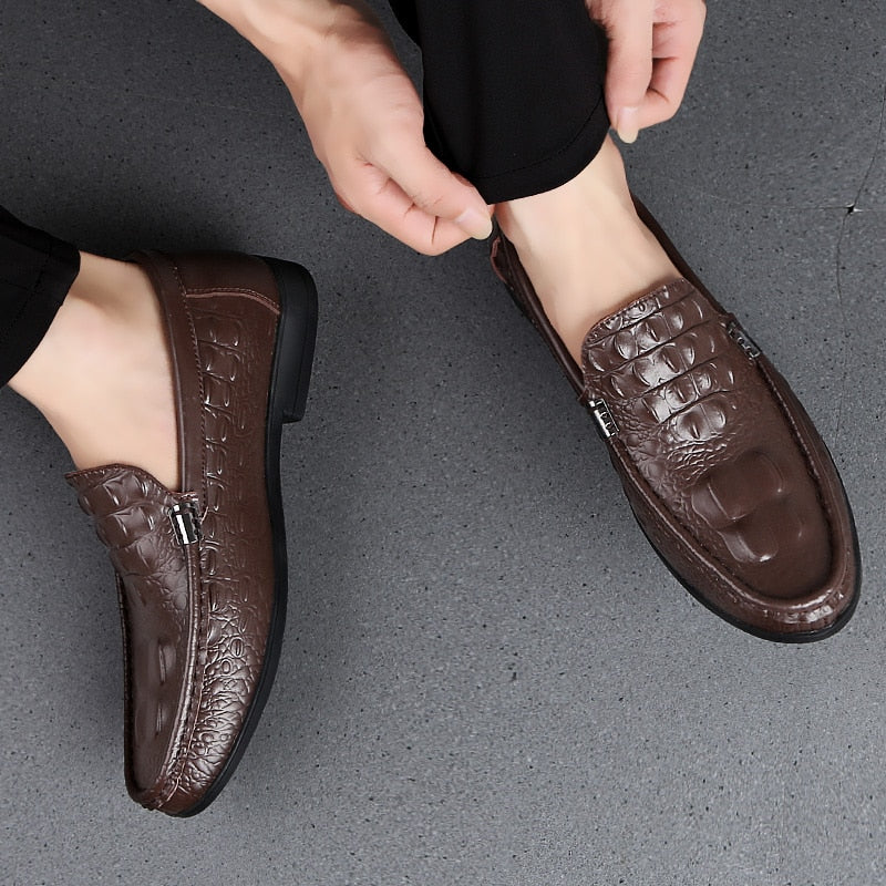 Men's Crocodile Dress Leather Shoes