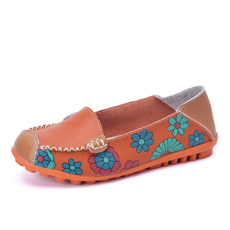 Spring Flower Printed Loafers
