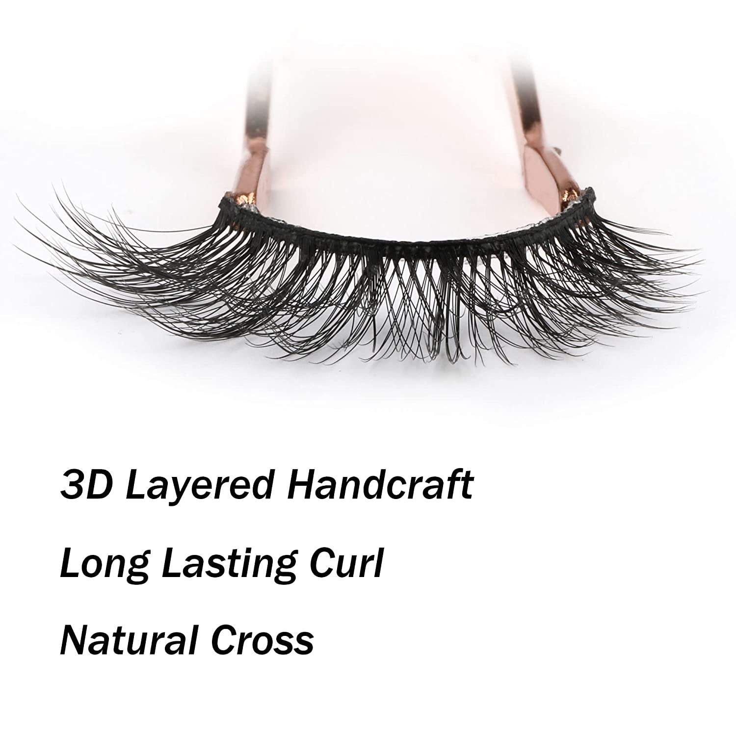 False Eyelashes 14Mm Faux 3D Mink Lashes Natural Look Fluffy Cat Eye Wispy Lashes Pack by , 14 Pairs