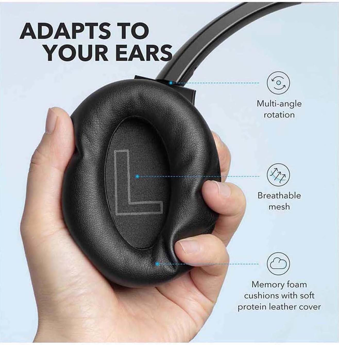 Spring Anker Life Q20 Hybrid Active Noise Cancelling Headphones, Wireless over Ear Bluetooth Headphones