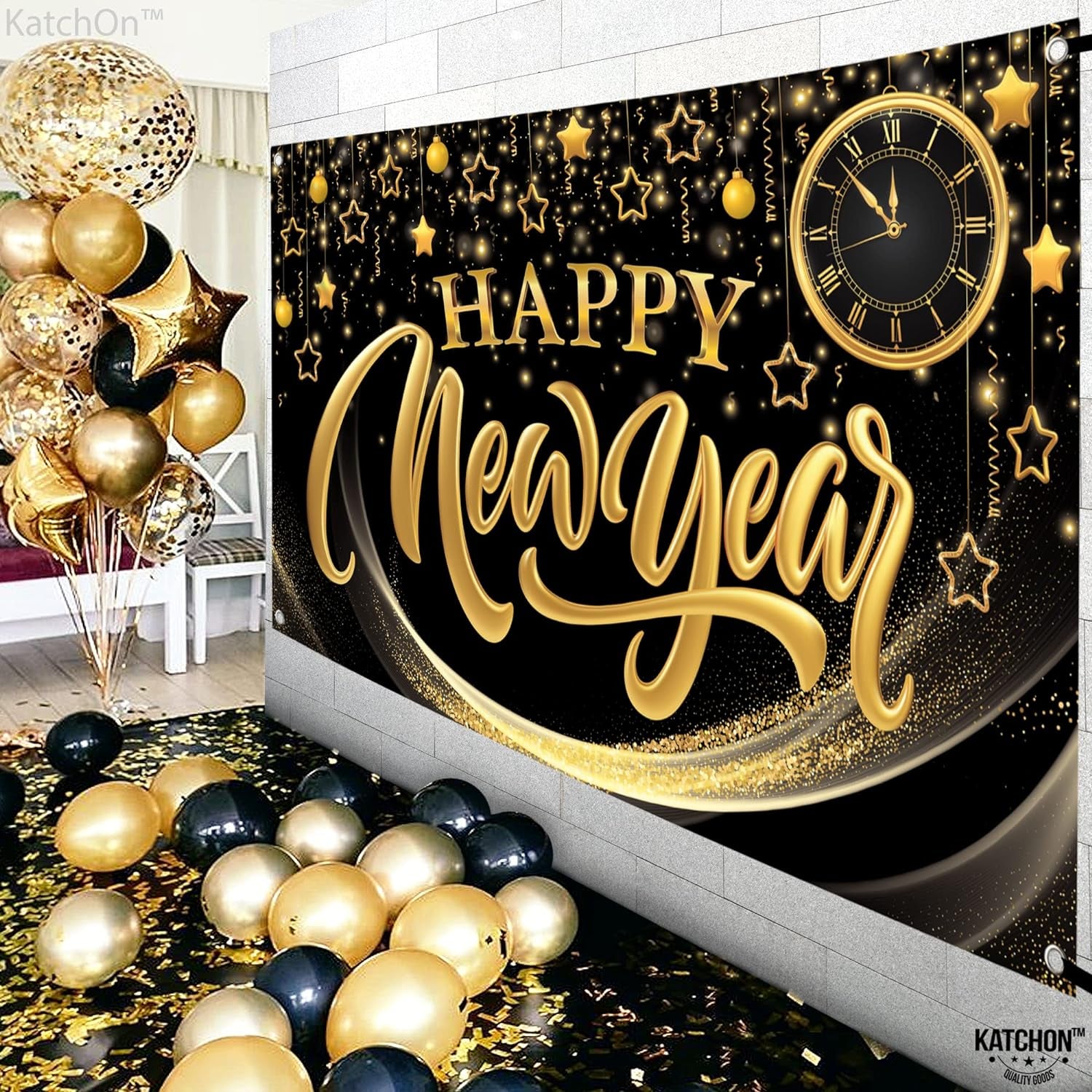 Spring Extra-large Happy New Year Banner - 72X44 Inch