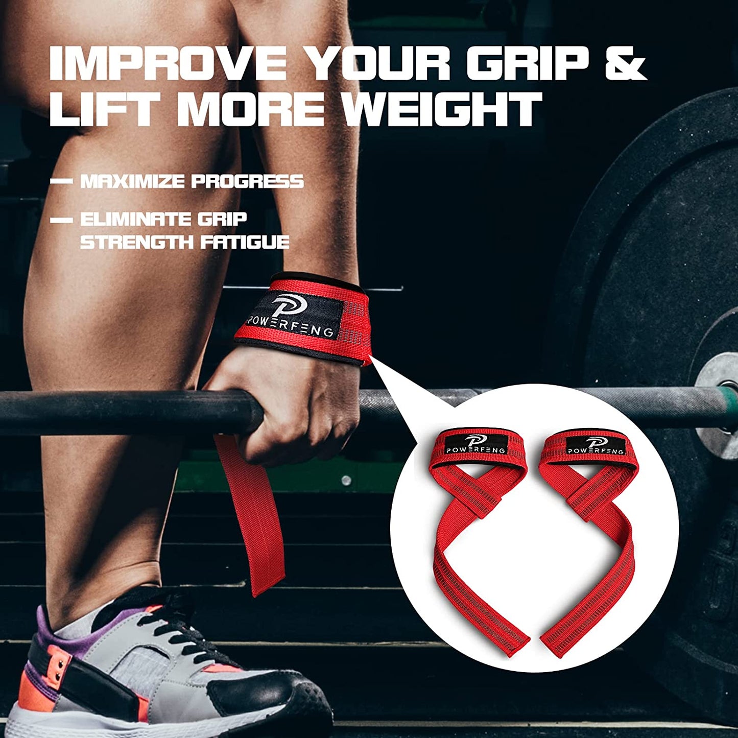Spring Lifting Wrist Straps for Weightlifting: Deadlift Weighting Strap for Women & Men Weightlift Dead Lifting Straps with Wrist Padded for Deadlifting Bodybuilding Powerlifting