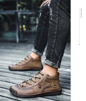Trendy Classic Genuine Leather Autumn Winter Shoes