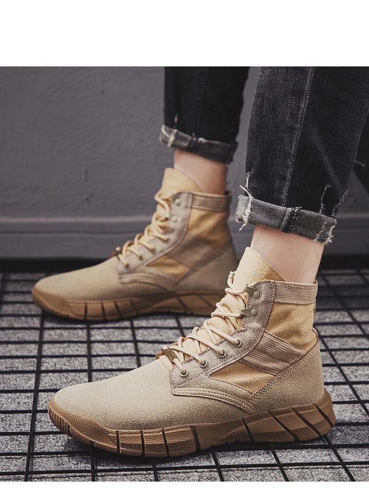 Men Leather Casual Military Winter Shoes