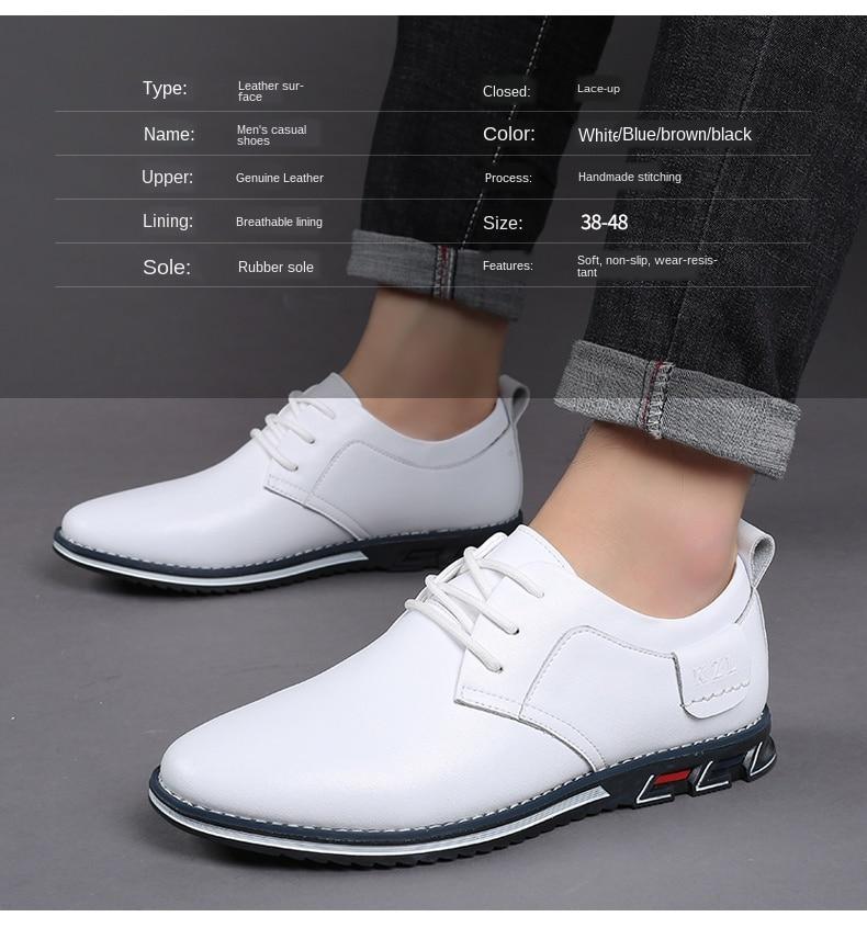 Men Oxfords Leather Sneakers