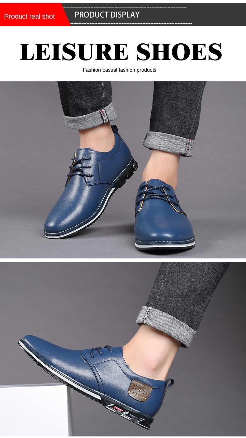 Men Oxfords Leather Sneakers