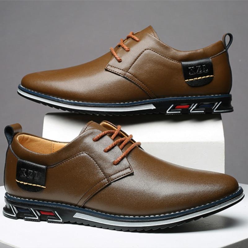 Men Oxfords Leather Sneakers