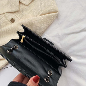 Rivet Chain Leather Bag
