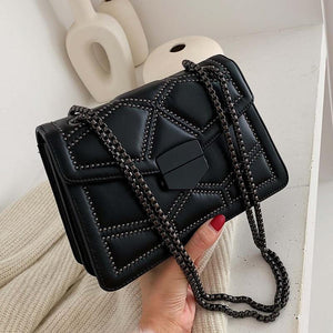 Rivet Chain Leather Bag