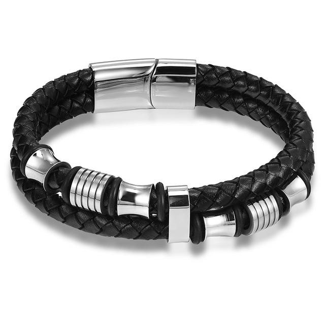 Ragnarok - Leather Stainless Steel Bracelets - SpringLime