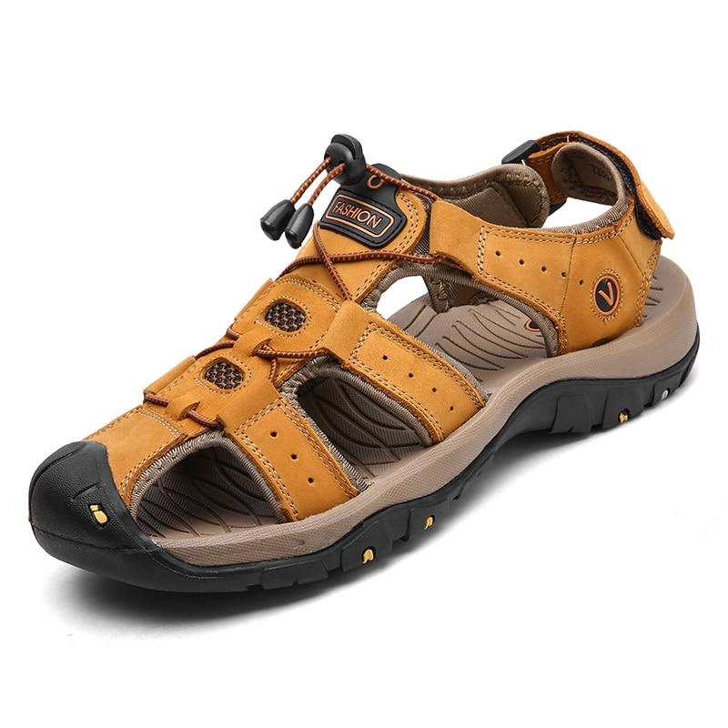 Classic Men Summer Leather Sandals - SpringLime