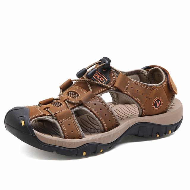 Classic Men Summer Leather Sandals - SpringLime