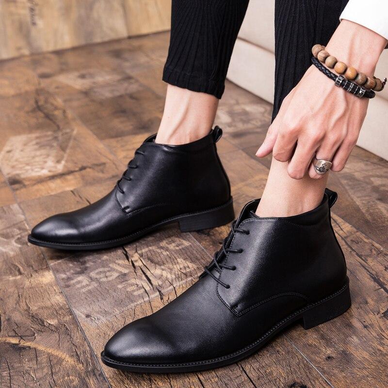 Men's Leather Short Boots